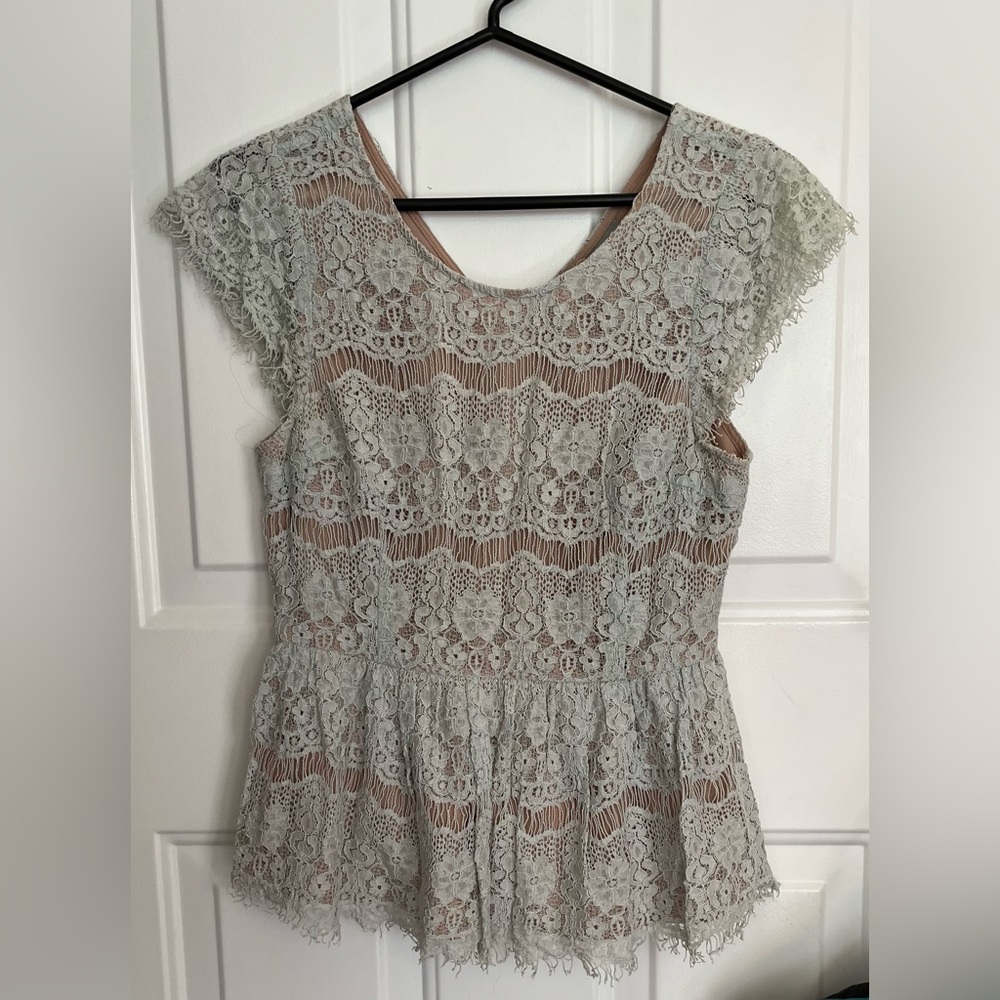 EUC Anthropologie Maeve Lace Top Blouse, Size Small